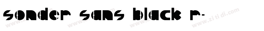 Sonder Sans Black R字体转换